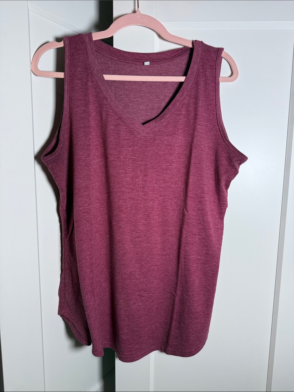 Women’s V-Neck Sleeveless Top - Berry